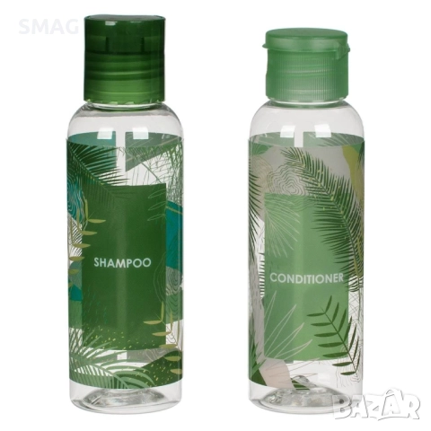 Комплект бутилки за пътуване с тропически листа 100 мл – 2 броя_1222944