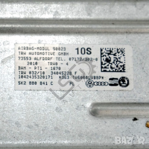 AIRBAG табло Volkswagen Golf VI 2008-2016 ID: 150770, снимка 2 - Части - 51846909