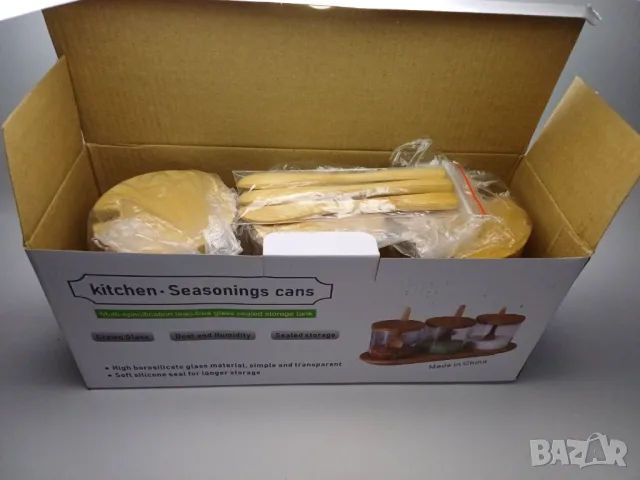 Бурканчета за подправки със стойка, бамбукови капачки и 36бр.BG етикети - 4 МОДЕЛА, снимка 11 - Кутии за съхранение - 49913519