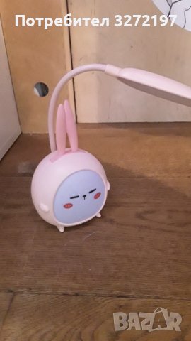 Лампа за четене USB LED Kawaii Rabbit 2в1,Настолна лампа,Детска защита на очите,Карикатура Зайче, снимка 9 - Настолни лампи - 40900282