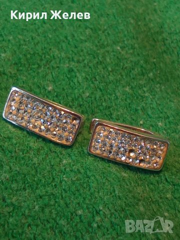 ВЕЛИКОЛЕПНИ СРЕБЪРНИ СКЪПОЦЕННИ ОБЕЦИ СРЕБРО 925 с БЯЛА ПОЗЛАТА АНГЛИЙСКИ Тип ЗАКОПЧАВАНЕ 37452, снимка 16 - Обеци - 40532591