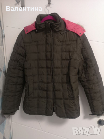 Дамско зимно яке с качулка естествена кожа, Authentic, 44 размер, XL, снимка 2 - Якета - 36211986