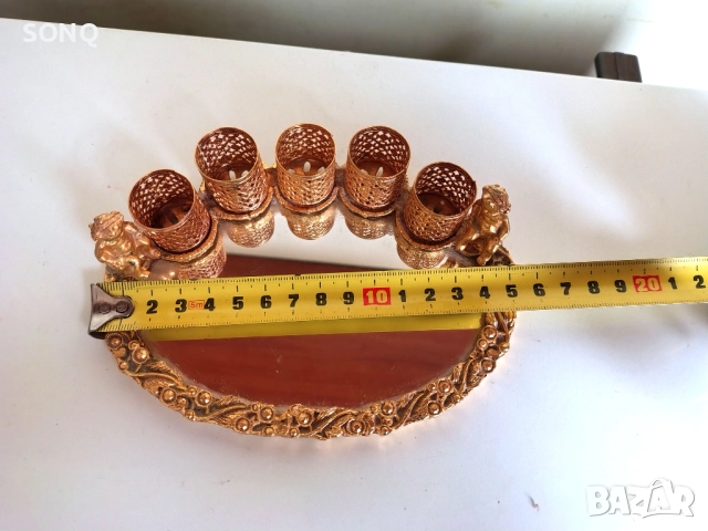 Прекрасна Позлатена Поставка За Червила, снимка 8 - Други - 52125379