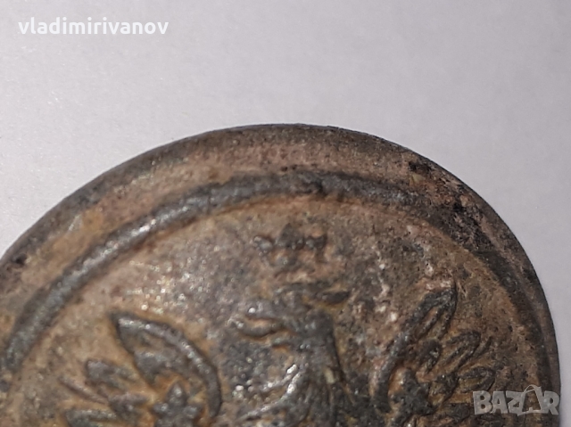 Полско военно копче от Втората световна война или преди нея, снимка 3 - Антикварни и старинни предмети - 36073416
