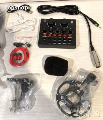 Професионален микрофон + миксер и саунд ефекти ALPOWL BM800TZ за подкасти стрийминг, YouTube TikTok, снимка 4 - Микрофони - 50501216