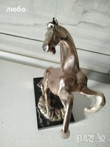 Статуетката на Кон във Сребърно Покритие , снимка 10 - Антикварни и старинни предмети - 48481003