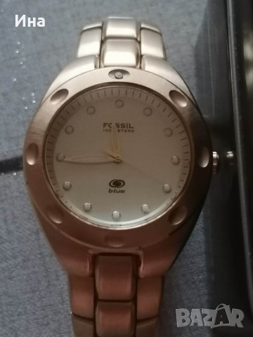 Fossil blue водоустойчив дамски часовник като нов голям, снимка 2 - Дамски - 41630406