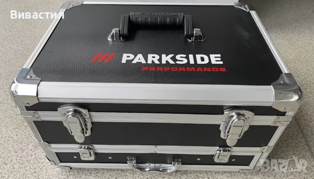 Нови машини зарядни и батерии Парксайд Parkside.Циркуляр,лазерен нивелир с три лазерни лъча винтовер, снимка 3 - Измервателни инструменти - 48432314