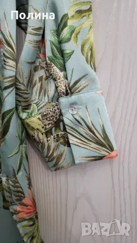 Сатенена риза рокля Zara XS, снимка 3 - Ризи - 47398184