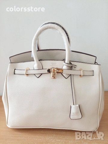 Чанта Hermes Birkin-бяла - SG-66, снимка 5 - Чанти - 37732067
