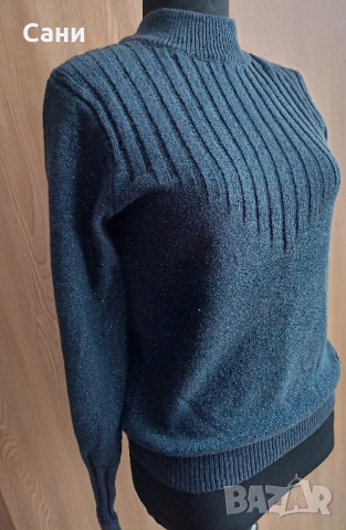 Тъмно син пуловер , снимка 7 - Блузи с дълъг ръкав и пуловери - 44398667
