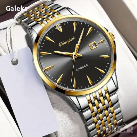 Есенна Презентация*/Луксозен, Точен и Автоматичен мъжки часовник с Камък DIANPAI*Gold!, снимка 13 - Мъжки - 49933986