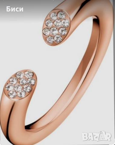 Calvin Klein -нов дамски пръстен от розово злато, снимка 2 - Пръстени - 36039939