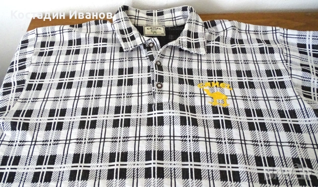 CAMEL мъжка памучна риза XXL, снимка 8 - Ризи - 53828910
