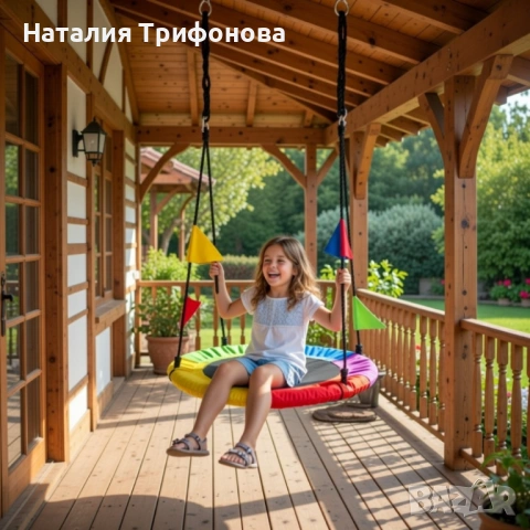 Люлка "Щъркелово гнездо" — здрава, удобна и подходяща за деца и възрастни до 150 кг, снимка 5 - Градински мебели, декорация  - 53403671