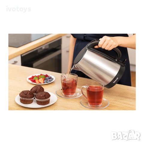 Електрическа кана SENCOR SWK 1715SS, 1,7 л, 2200W, Сив/Черен, снимка 5 - Кани - 41584760