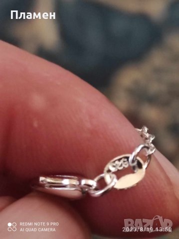 Елегантен дамски сребърен комплект пръстен, обеци, колие , снимка 11 - Бижутерийни комплекти - 41950086