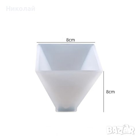 Силиконов молд Пирамида Египет 8х8 см , за свещи епоксидна смола фондан декорация свещ сапун, снимка 3 - Форми - 42704416