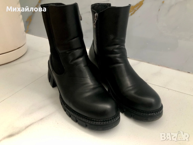 Дамски черни боти, снимка 4 - Дамски боти - 52036017