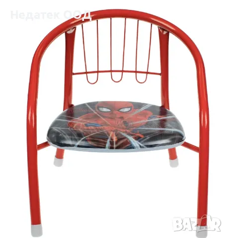 Детски метален стол Спайдърмен, Червен, 36х35х36см 