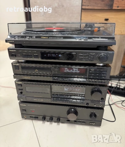 🔊Ретро аудио система сет Technics - усилвател, дек, cd, тунер и грамофон🔊, снимка 1