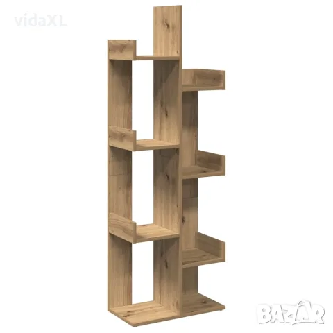 vidaXL Библиотека, дъб артизан, 48x25,5x140 см, инженерно дърво, снимка 1 - Етажерки - 56148205