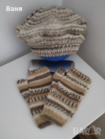 плетена дамска шапка, снимка 12 - Шапки - 51858251