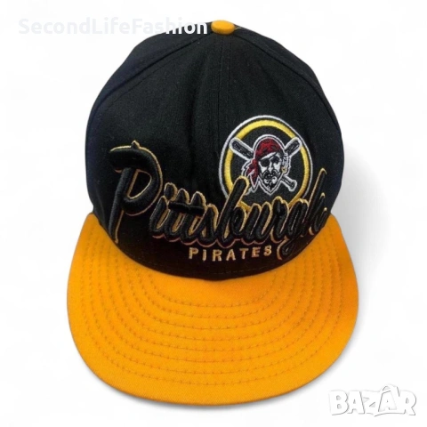 Шапка New Era 59fifty Pittsburgh Pirates Retro Smooth Black Fitted унисекс размер M-L