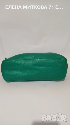 Кожена дамска чанта в страхотен зелен цвят, снимка 8 - Чанти - 52002924