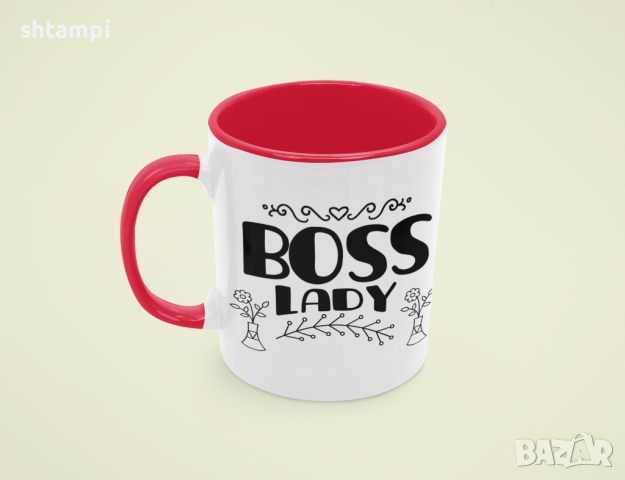 Чаша Boss Lady Любов,Подарък,Рожден Ден,Изненада,Мама,Майка,Обич,Празник,, снимка 3 - Чаши - 36342370