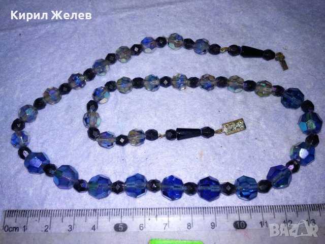 СТАРО АР ДЕКО РЕТРО КОЛИЕ ОГЪРЛИЦА ФАСЕТИРАН БОХЕМСКИ КРИСТАЛ МАЙСТОРСКА РЪЧНА ИЗРАБОТКА 75181, снимка 7 - Антикварни и старинни предмети - 41838657