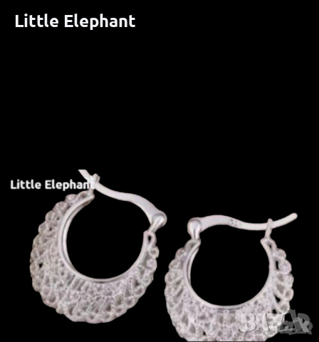 Outlet Sale Сребърни висящи обеци халки на орнаменти кръгове/нови