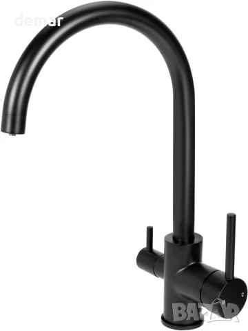 Techzm кухненски смесител 3 в 1 с изход за питейна филтрирана вода, черен, снимка 8 - Смесители - 50469245