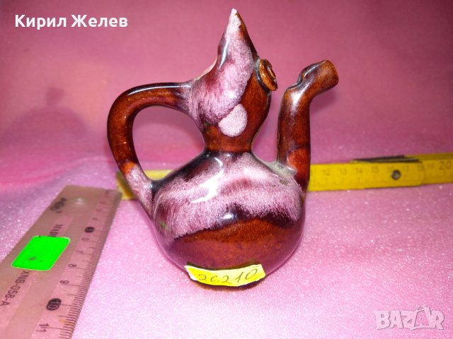 КЕРАМИЧНО БЪРДУЧЕ СВИРКА РЪЧНА МАЙСТОРСКА ИЗРАБОТКА ТРАДИЦИОНЕН ЕТНО СУВЕНИР ГЛЕДЖОСАНА ГЛИНА 42851, снимка 3 - Декорация за дома - 44297403