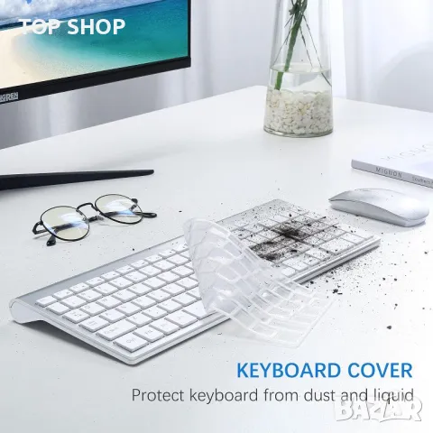 Безжична клавиатура и мишка TopMate Ultra Slim Combo, 2.4G, снимка 10 - Клавиатури и мишки - 48508294