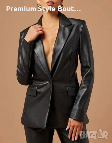 бутиково кожено сако 