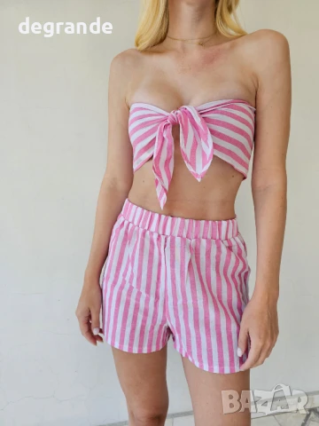 Дамски комплект от 2 части в Розово и Синьо