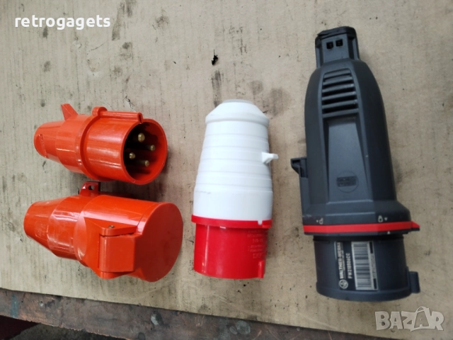 Щепсел и контакт подвижен индустриален, снимка 2 - Ключове, контакти, щепсели - 52937432