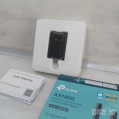 Нов Двубандов Wi-Fi 6 Безжичен USB Адаптер TP-Link AX1800 (Archer TX20U Plus), снимка 9 - Мрежови адаптери - 56255828