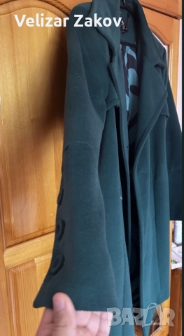 Дамско зимно палто Junona-размер 42,тъмнозелено,с колан., снимка 2 - Якета - 52891641