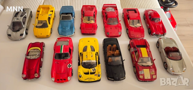 метални колички 1/18 