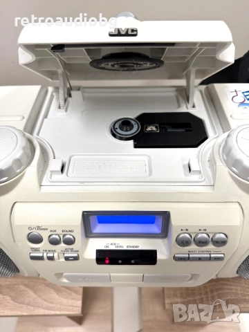 🔉Колекционерски радио CD бумбокс JVC RV-NB20W + дистанционно управление🔉, снимка 6 - Радиокасетофони, транзистори - 52966828