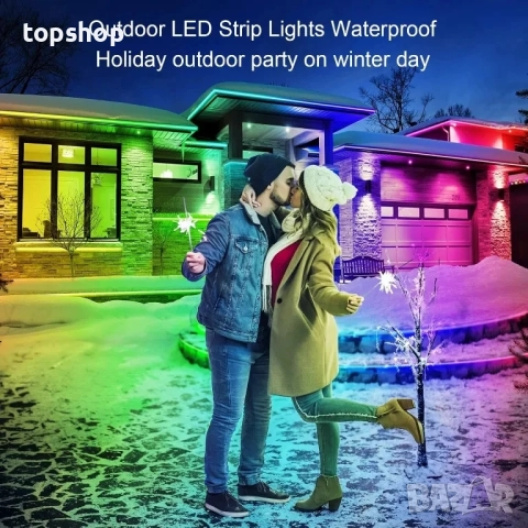 AILBTON 200 фута външни LED ленти, водоустойчиви, IP68 външни LED ленти, водоустойчиви с Bluetooth.., снимка 2 - Лед осветление - 51636497