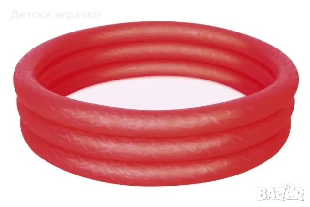 Детски надуваем басейн Bestway, 122 х 25 см, PVC, неон, син/червен, снимка 4 - Басейни и аксесоари - 49925830