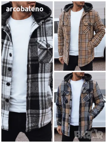 Мъжко изолирано яке с качулка, 3цвята 