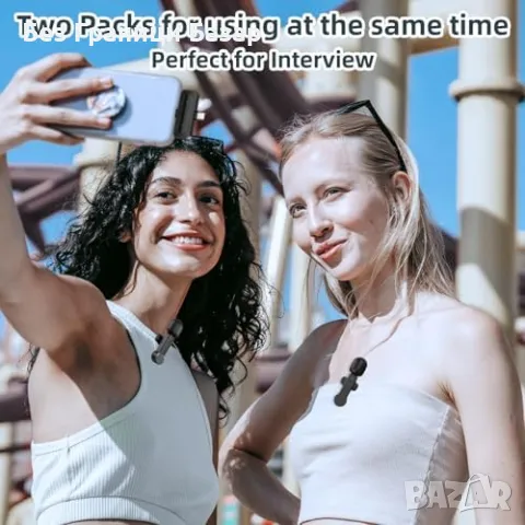 Нов Двоен микрофон за запис и стрийминг - съвместим с iOS и Android, снимка 5 - Други - 47643122