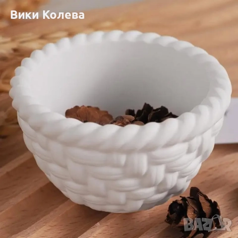 Силиконов молд „Плетена кошничка", снимка 2 - Форми - 52467146