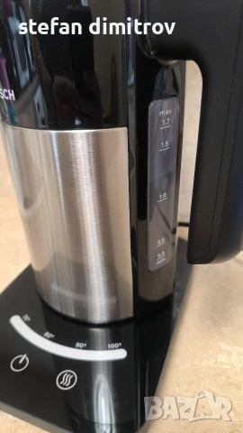 Кана Bosch TWK7203, 1,7л, черна, от неръждаема стомана, със сензорно управление, 7 проблем, снимка 8 - Кани - 53490200