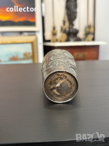 Стара калаена чаша - Арт Нуво XIX -  XX век. №7936, снимка 6 - Колекции - 53795262