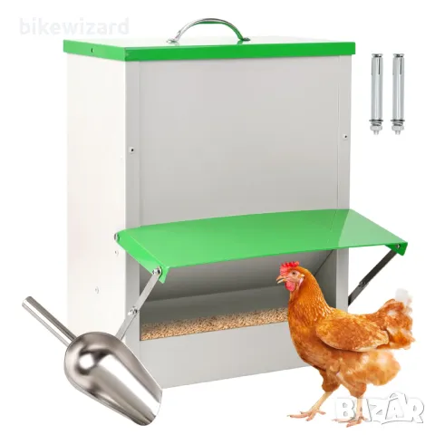 Svauoumu 11 кг автоматична хранилка за пилета, монтирана на стена НОВА, снимка 1